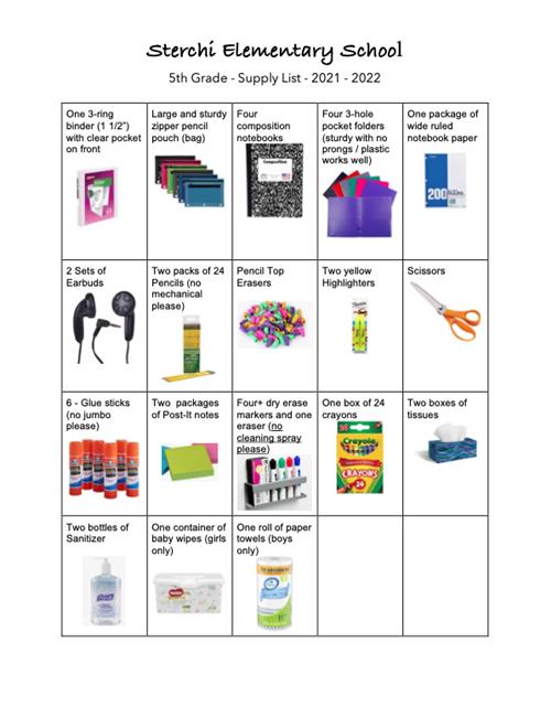 School Supply Lists / Supply Lists